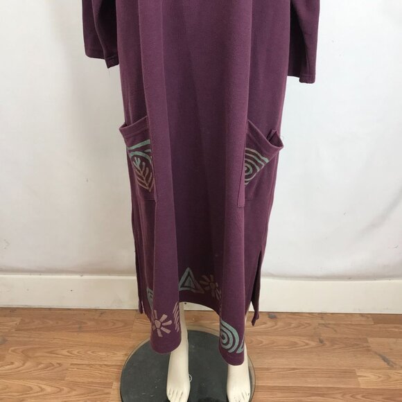 NO 1 FUNWEAR FACTORY - WOMEN'S M/L- PURPLE LONG SLEEVE CARGO PULL-OVER DRESS - Picture 3 of 7